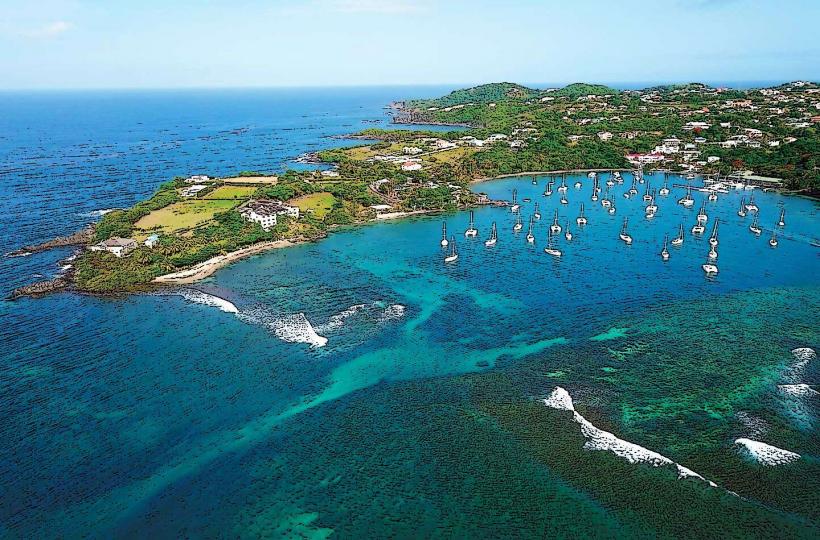 плаж Lagoon спокоен плаж в Mustique Общ преглед Местоположение Mustique