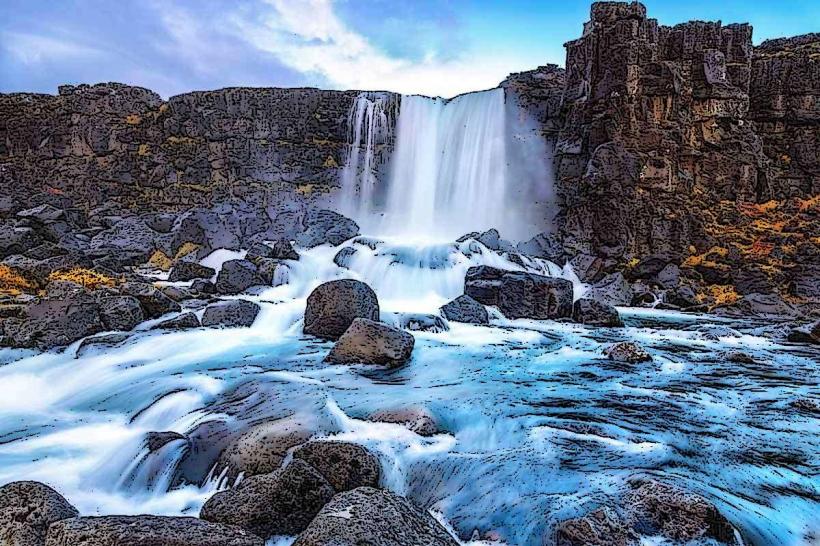 Водопадът Oxararfoss