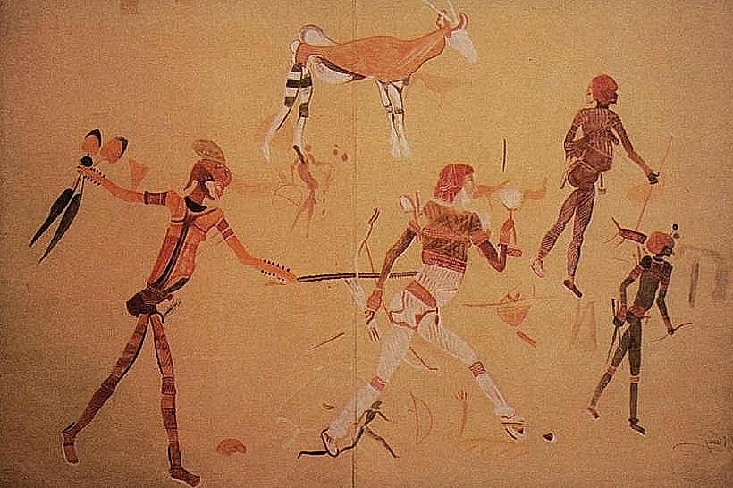 White Lady Rock Painting