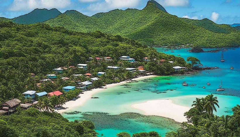 Пасищният залив уединен плаж в Mustique Общ преглед Местоположение Mustique