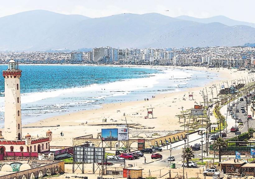 avenida del mar крайбрежната алея на La Serena преглед Avenida