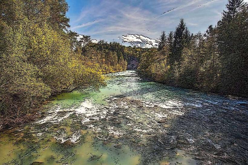 Река Sava Bohinjka