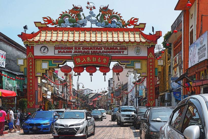 Chinatown Kuala Terengganu известен още като Kampung Cina е жизнен