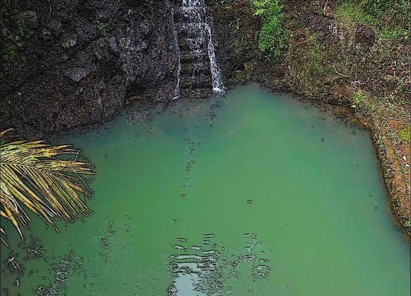 река скален водопад скрито природно отстъпление в Сейнт Лусия река