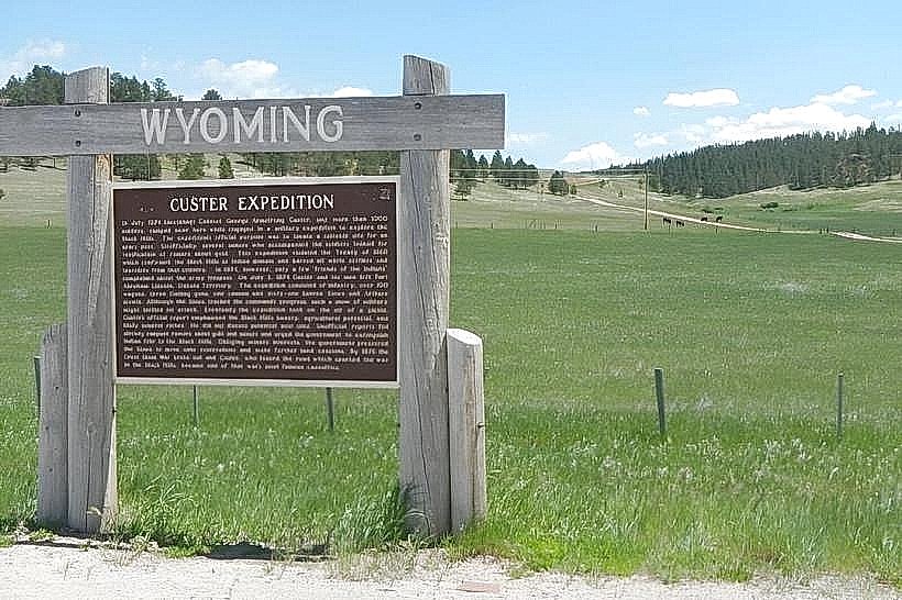 Custer Battlefield Highway Marker