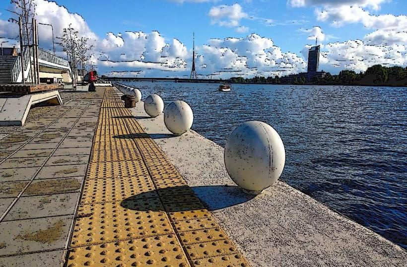 Promenade sur la rivière Daugava