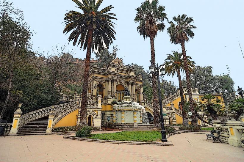 Cerro Santa Lucía е виден хълм и парк разположен в