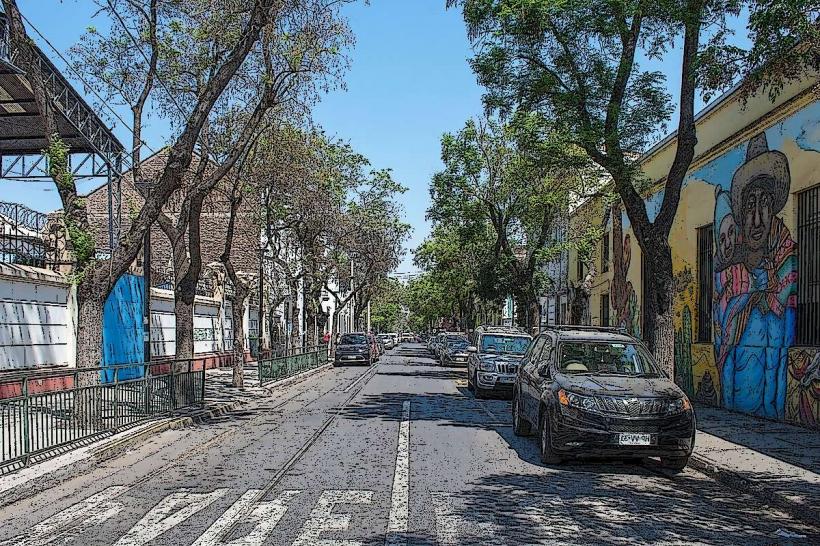 Calle Chacabuco в arica Чили е забележителна улица която играе